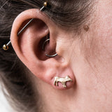 Foundlings Earrings: Fern (Tapir)