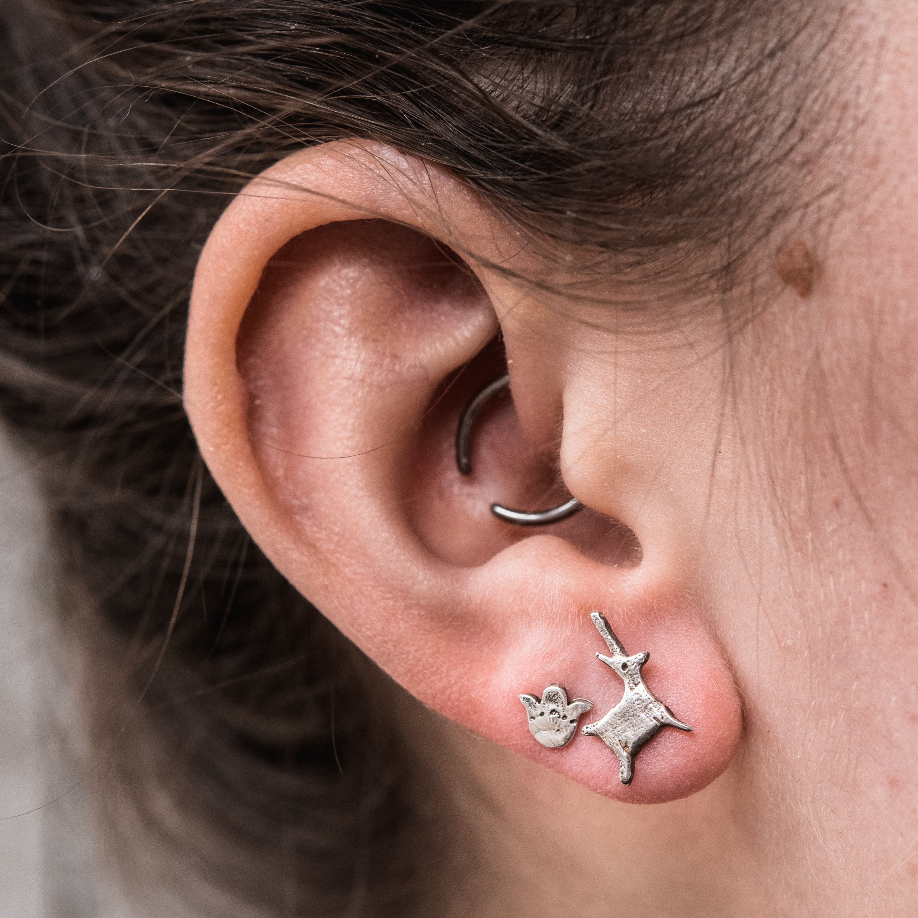 Foundlings Earrings: Opal (Flower)