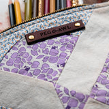 Custom Pouch with Vintage Quilt Blocks: Elke