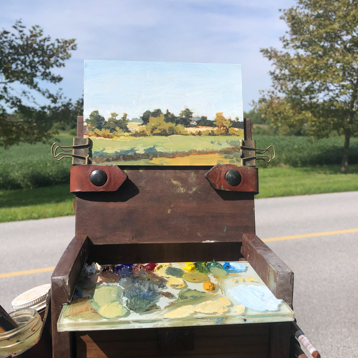 Original Plein Air Painting by Walter Kent Exton Park No. 2, 2020