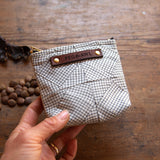 Custom Pouch with Antique Hand-Stitched Quilt Block: Gabriela