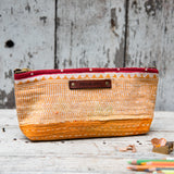 Scholar Pouch with Vintage Repaired Kantha: Gabriella