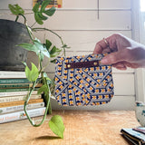Custom Pouch with Antique Hand-Stitched Quilt Block: Hilda