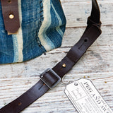 Indigo Hunter Satchel with African Mudcloth
