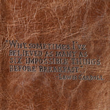 Medium Leather Journal with Quote