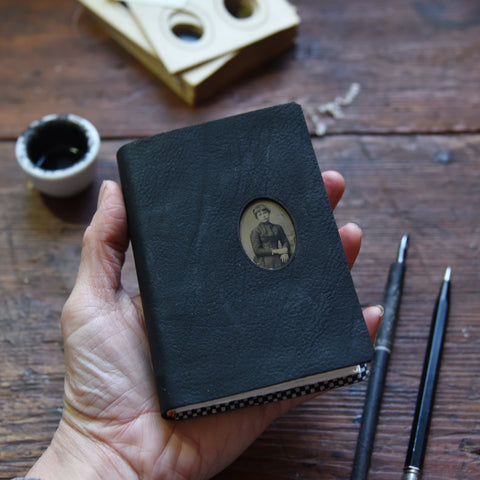 No. 6, Leonora: Medium Hand-Bound Tin Type Journal