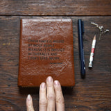 Large Leather Journal with Quote