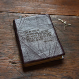 Large Leather Journal with Quote