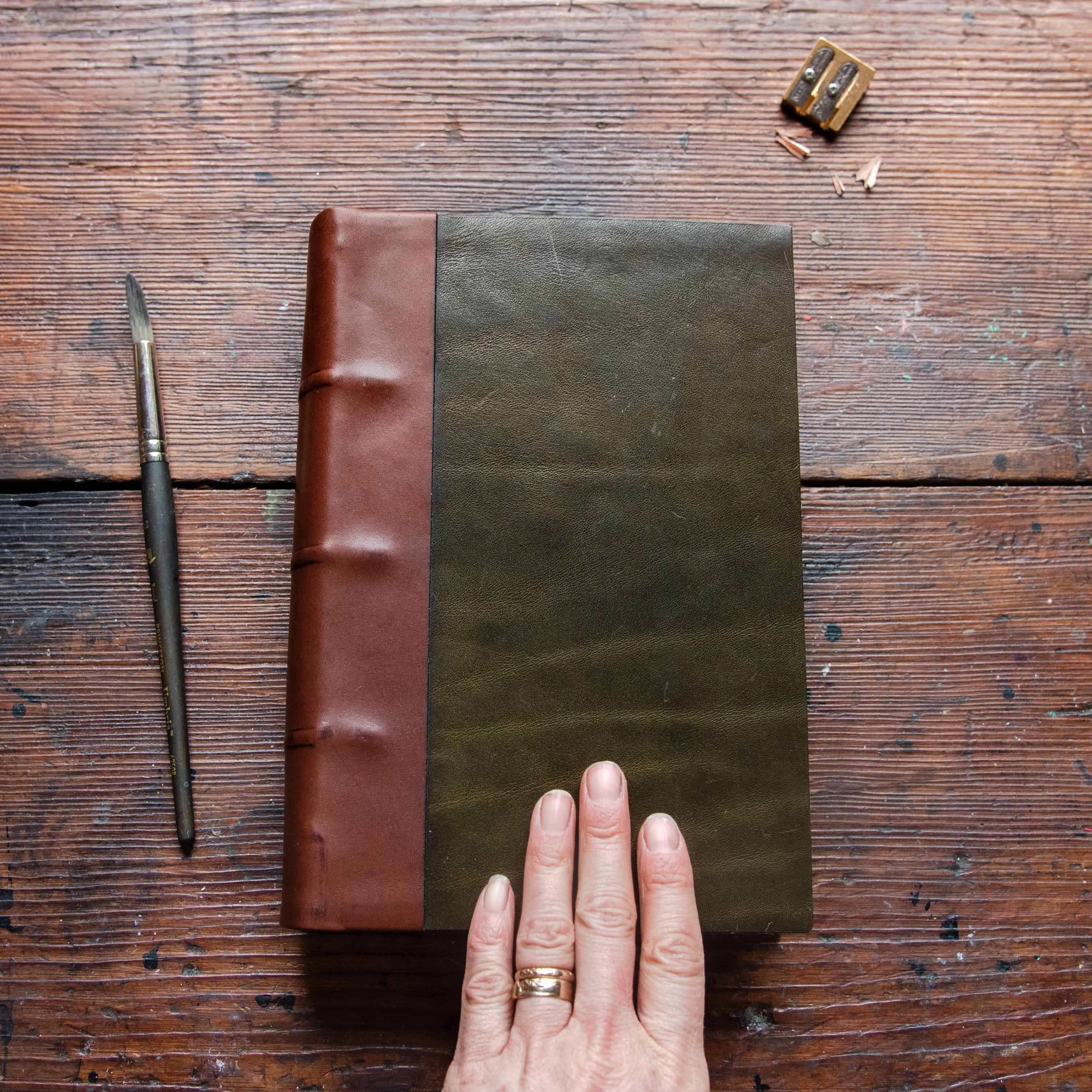 Carson Hand-Bound Leather Tome (Green)