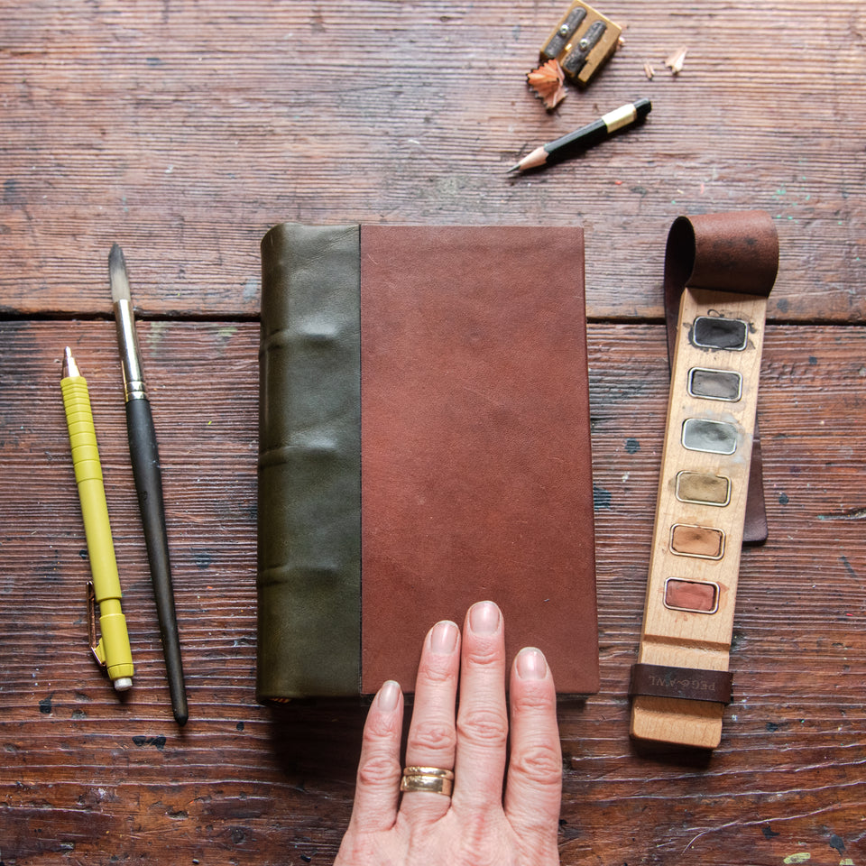 Carson Hand-Bound Leather Tome (Green)