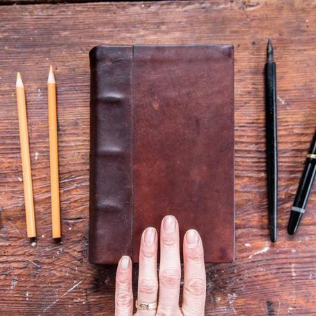 Harper Hand-Bound Leather Tome (Brown)