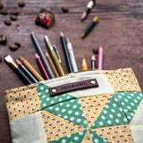 Custom Pouch with Vintage Quilt Blocks: Molly