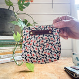 Custom Pouch with Antique Hand-Stitched Quilt Block: Morley