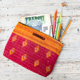 Maker Pouch with Vintage Repaired Kantha: Ophelia