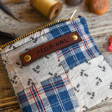 Custom Pouch with 1800s Quilt Block: Billie