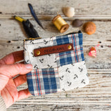 Custom Pouch with 1800s Quilt Block: Billie