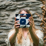 Custom Pouch with Hand-Stitched 1800s Quilt Squares: Elsa