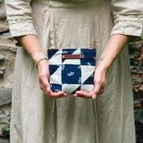Custom Pouch with Hand-Stitched 1800s Quilt Squares: Elsa