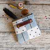 Custom Pouch with 1800s Quilt Block: Henry