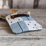 Custom Pouch with 1800s Quilt Block: Henry