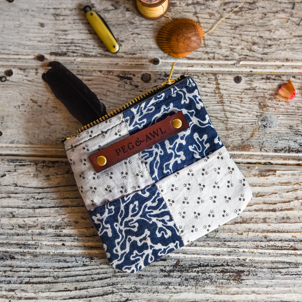 Custom Pouch with 1800s Quilt Block: James