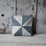 Custom Pouch with 1930s Quilt Block: Vesper