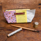 Essentials Pouch with 1930s Textile: Adlai