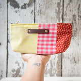 Essentials Pouch with Vintage Textile Mashup: Birgitta
