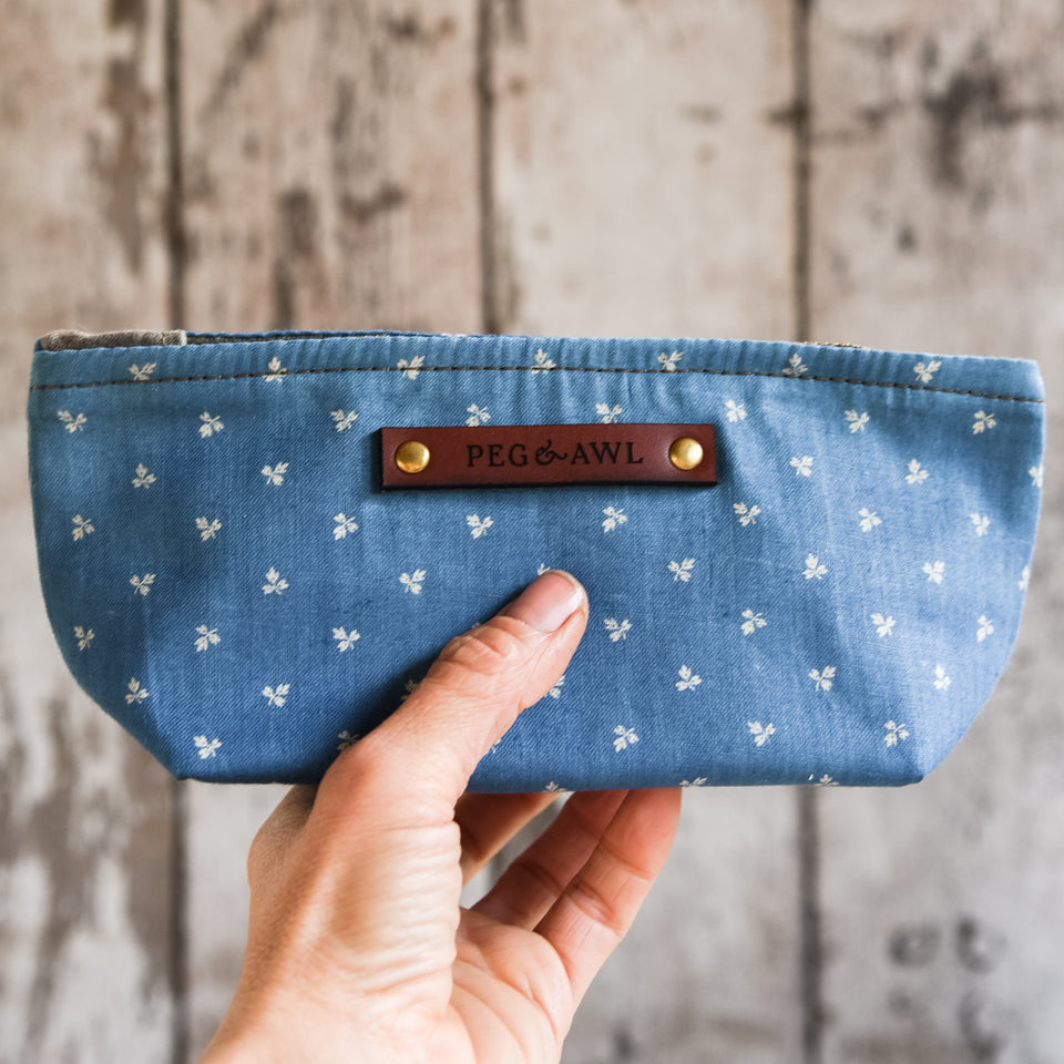 Essentials Pouch with 1800s Dressmaker’s Fabric: Dolly