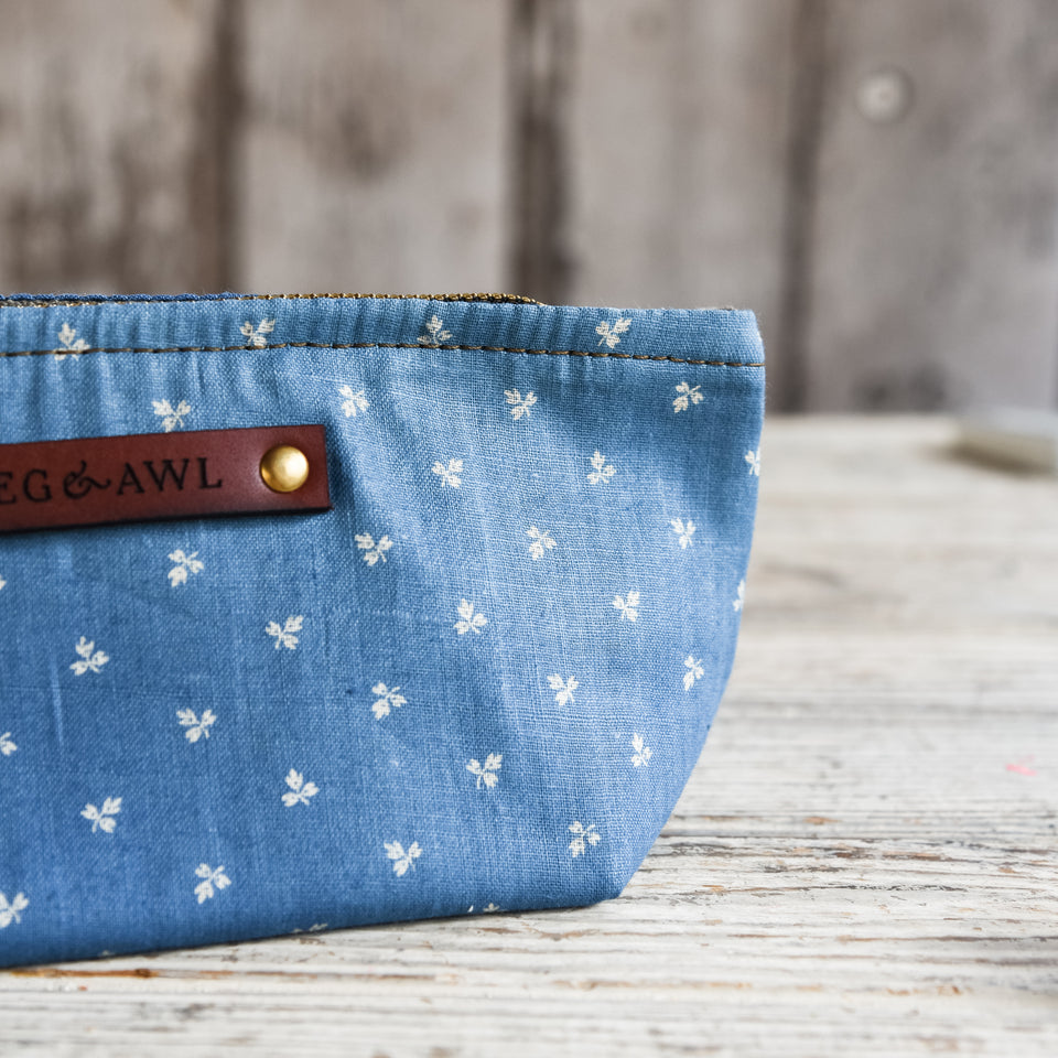 Essentials Pouch with 1800s Dressmaker’s Fabric: Dolly
