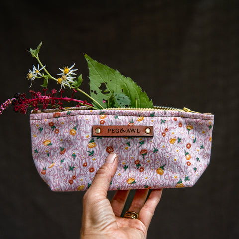 Essentials Pouch with 1930s Textile: Malke