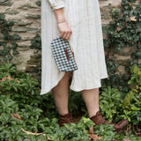 Essentials Pouch with Early 1900s Woven Coverlet: Tess