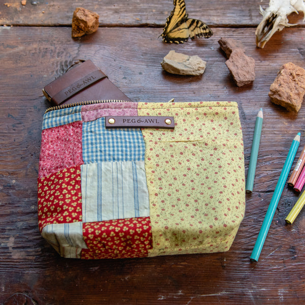 Keeper Pouch with Late 1800s Quilt: Amelia No. 1