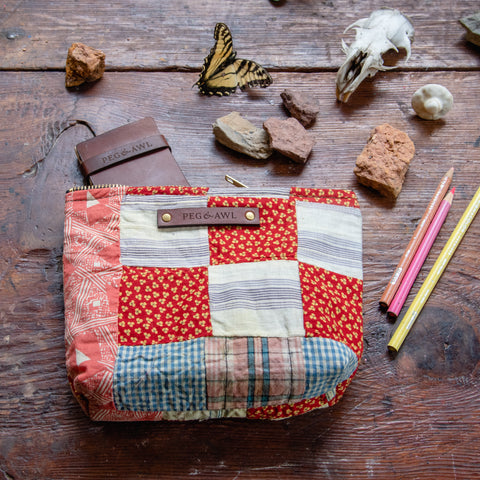 Keeper Pouch with Late 1800s Quilt: Amelia No. 4