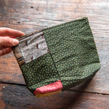 Keeper Pouch with Early 1900s Unfinished Quilt: Mabel No. 1