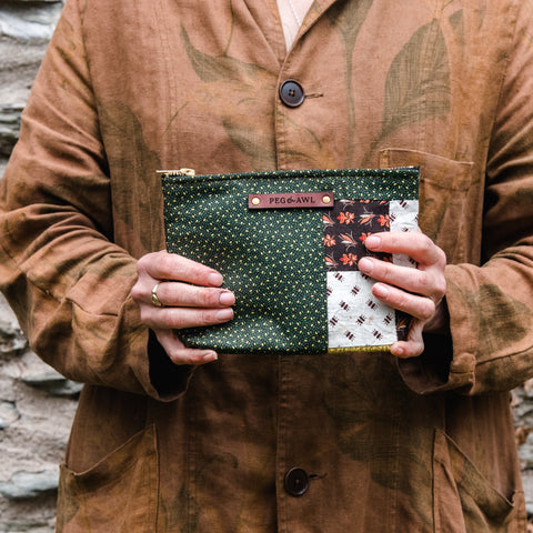 Keeper Pouch with Early 1900s Unfinished Quilt: Mabel No. 1