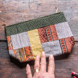 Keeper Pouch with Early 1900s Unfinished Quilt: Mabel No. 2