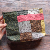 Keeper Pouch with Early 1900s Unfinished Quilt: Mabel No. 2