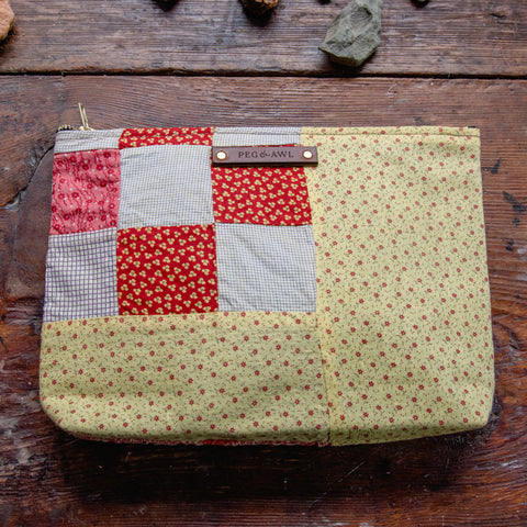 Maker Pouch with Late 1800s Quilt: Amelia No. 4