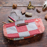 Scholar Pouch with Late 1800s Quilt: Amelia No. 2