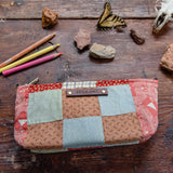 Scholar Pouch with Late 1800s Quilt: Amelia No. 8
