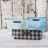 Keeper Pouch with 1950s Deadstock Textile: Chrysocolla