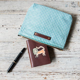 Keeper Pouch with 1950s Deadstock Textile: Chrysocolla