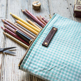 Keeper Pouch with 1950s Deadstock Textile: Chrysocolla