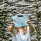 Keeper Pouch with 1950s Deadstock Textile: Chrysocolla