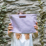 Maker Pouch with 1950s Deadstock Textile: Geranium