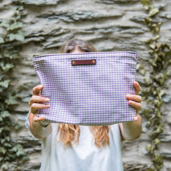 Maker Pouch with 1950s Deadstock Textile: Geranium