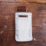 Scribbler Pouch with mid-1900s Feed Sack Textile: Taffy