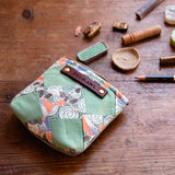 Custom Pouch with Antique Hand-Stitched Quilt Block: Quinn