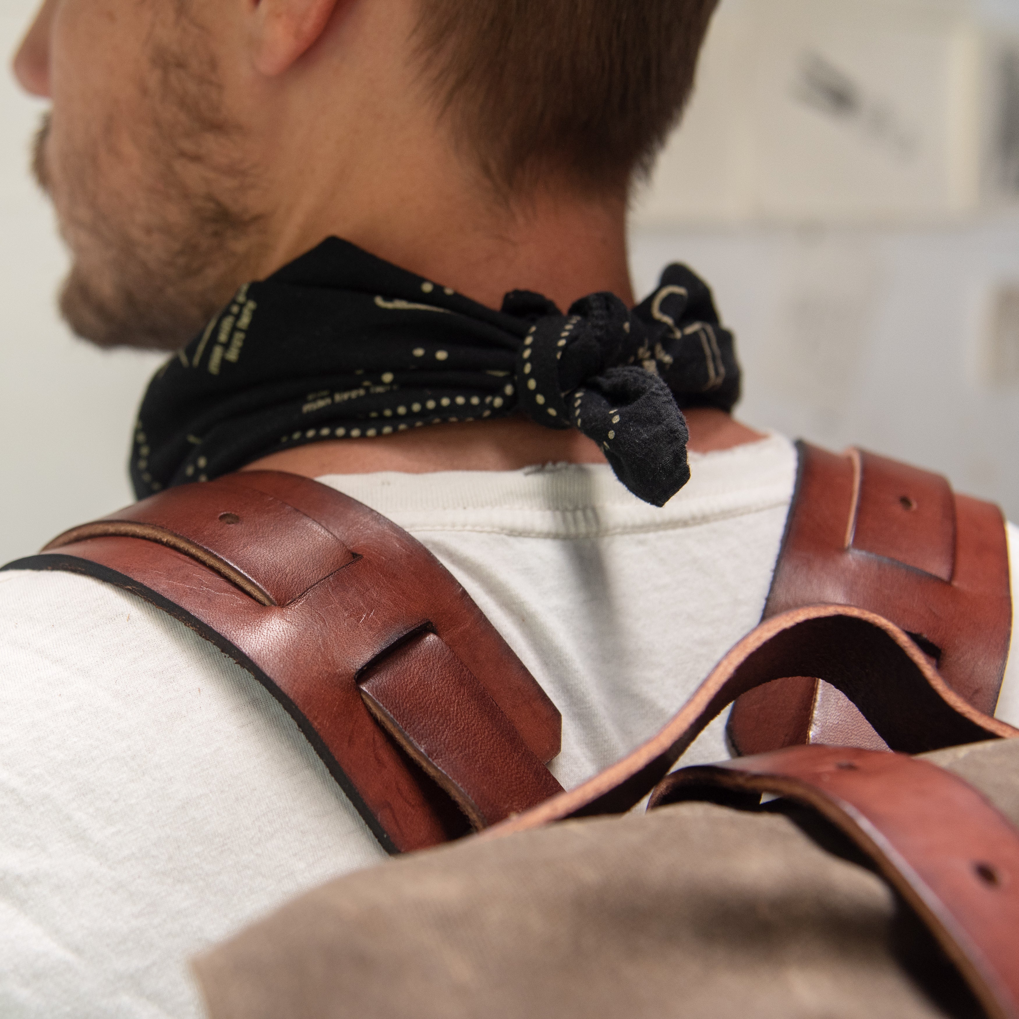 backpack strap pads leather Shoulder Pads – Peg and Awl